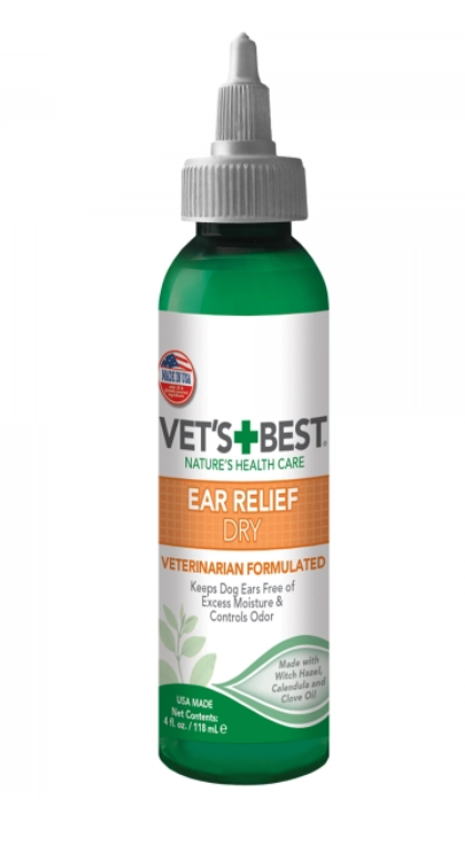 Vet's Best Dry Dog Ear Relief - лосьйон, що підсушує для вух собак