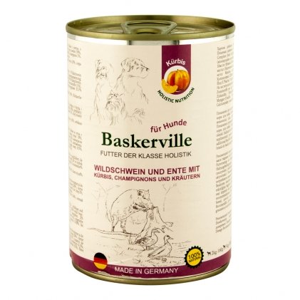 Baskerville Holistic влажный корм с мясом кабана и утки для взрослых собак