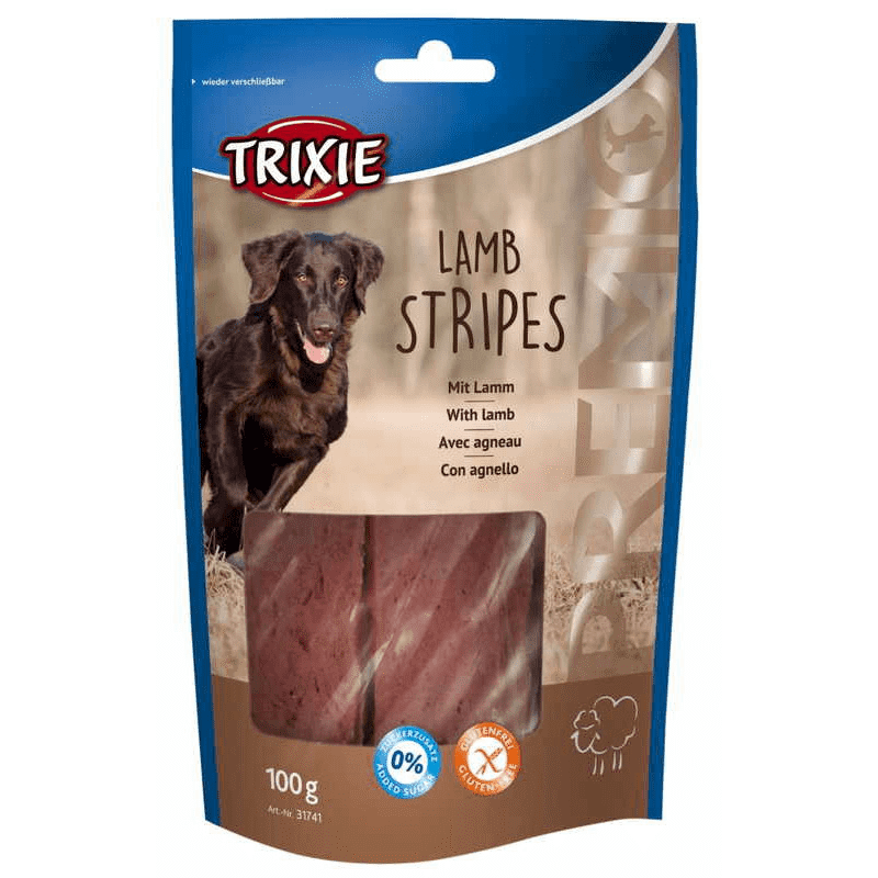 Trixie Premio Lamb Stripes – м'які ласощі з ягням для собак