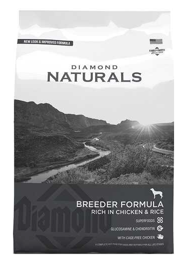 DIAMOND NATURALS Breeder Formula Chicken&Rice - сухой корм с мясом курицы и суперфудами для собак и щенков любой породы