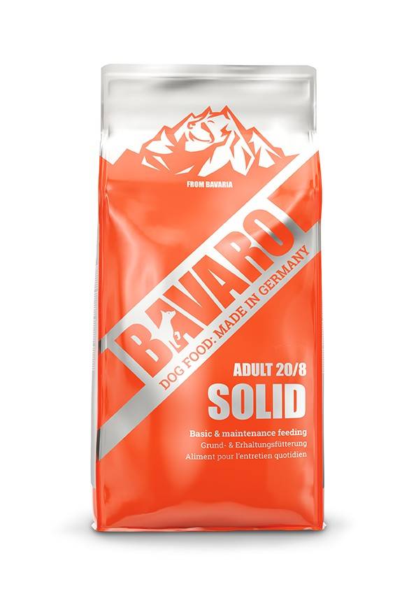 BAVARO SOLID 20/8 ADULT – сухой корм для пожилых собак или собак с  сниженной активностью