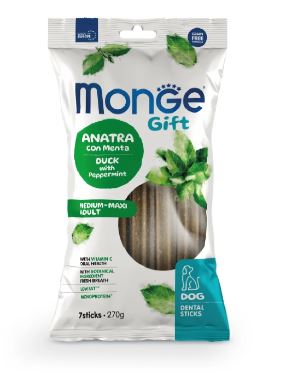 Monge Gift DENTAL STICKS Dog Medium & Maxi утка с мятой