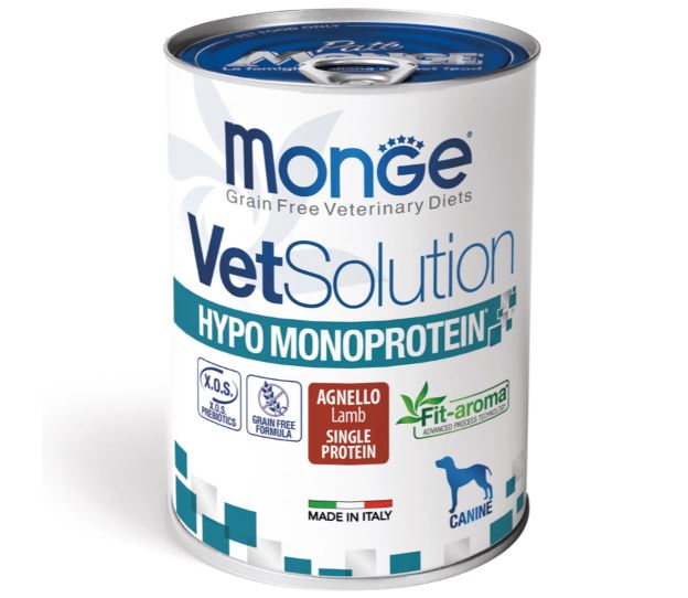  MONGE VetSolution CANINE Hypo Lamb - дієтичний корм для собак для зниження непереносимості інгредієнтів та поживних речовин зі смаком ягнятини