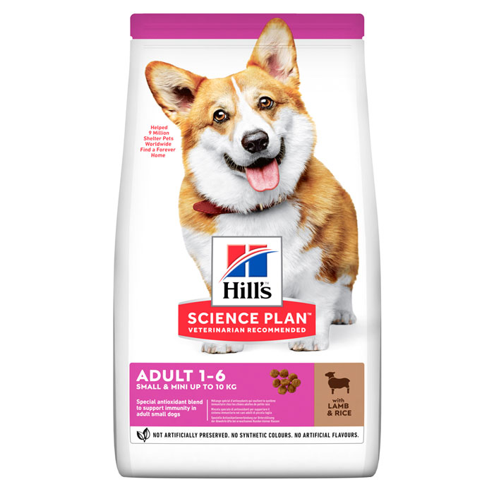 HILL'S SCIENCE PLAN SMALL & MINI ADULT сухой корм с ягнятиной и рисом для собак малых и миниатюрных пород