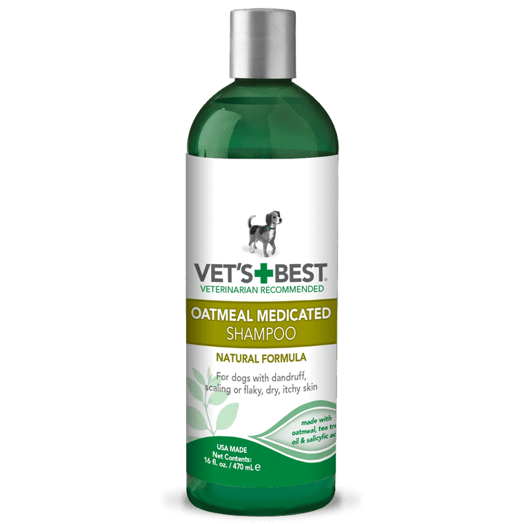 Vet's Best Oatmeal Medicated Shampoo – терапевтичний шампунь від лупи, лущення, для сухої шкіри собак