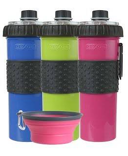 Dexas Snack DuO with Companion Cup – подвійна пляшка для води і корму, 720 мл