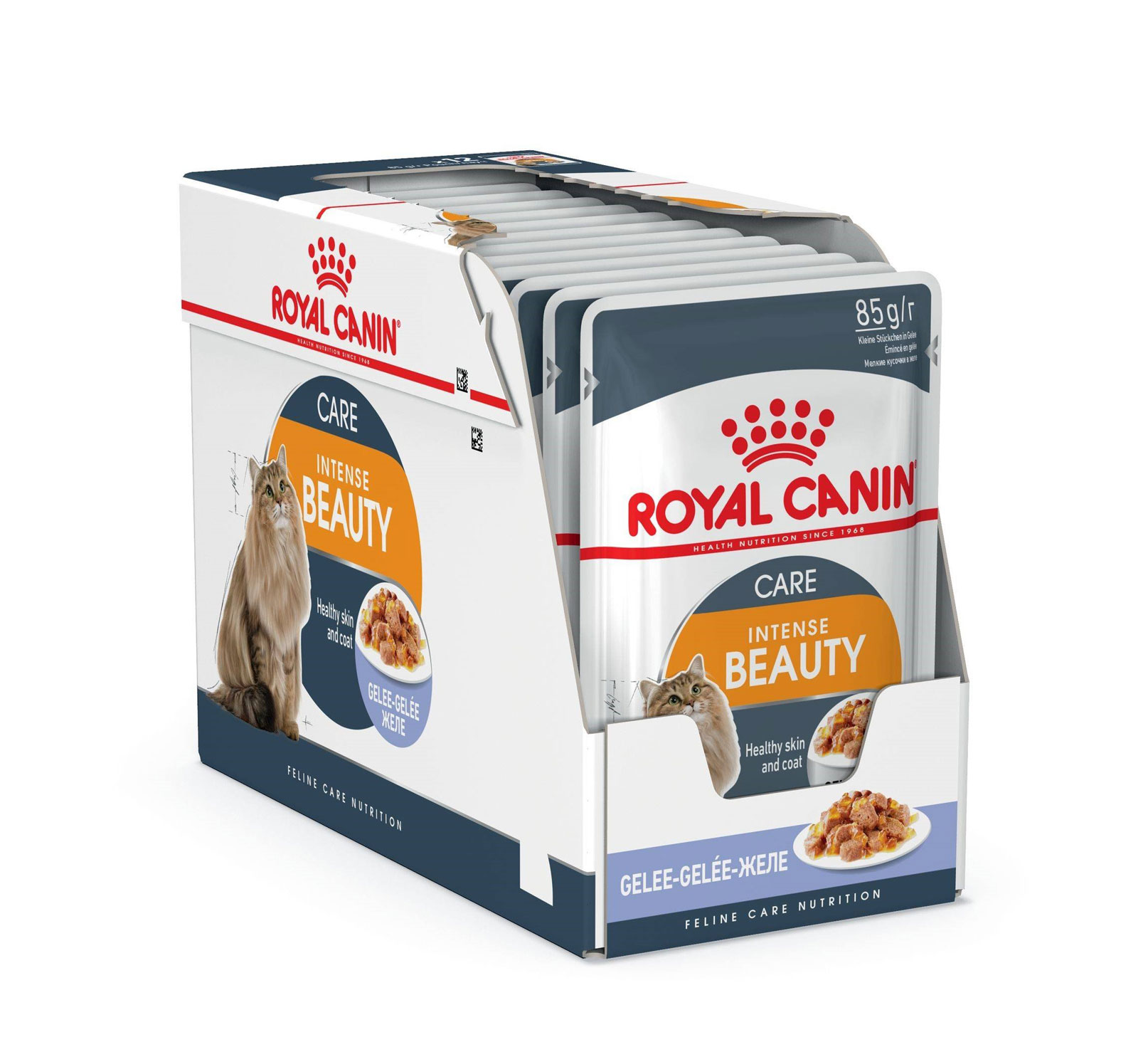 ROYAL CANIN INTENSE BEAUTY CARE wet in Jelly – вологий корм, шматочки в желе, для дорослих котів для підтримки краси шерсті 