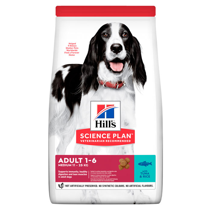 HILL'S SCIENCE PLAN ADULT ADVANCED FITNESS MEDIUM – сухой корм с тунцом для взрослых собак средних пород 