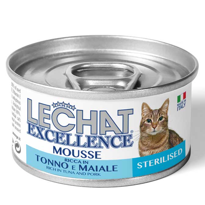 Monge Lechat Cat Mousse Sterilized Tuna and Pork - мусс с тунцом и свининой для стерилизованных котов
