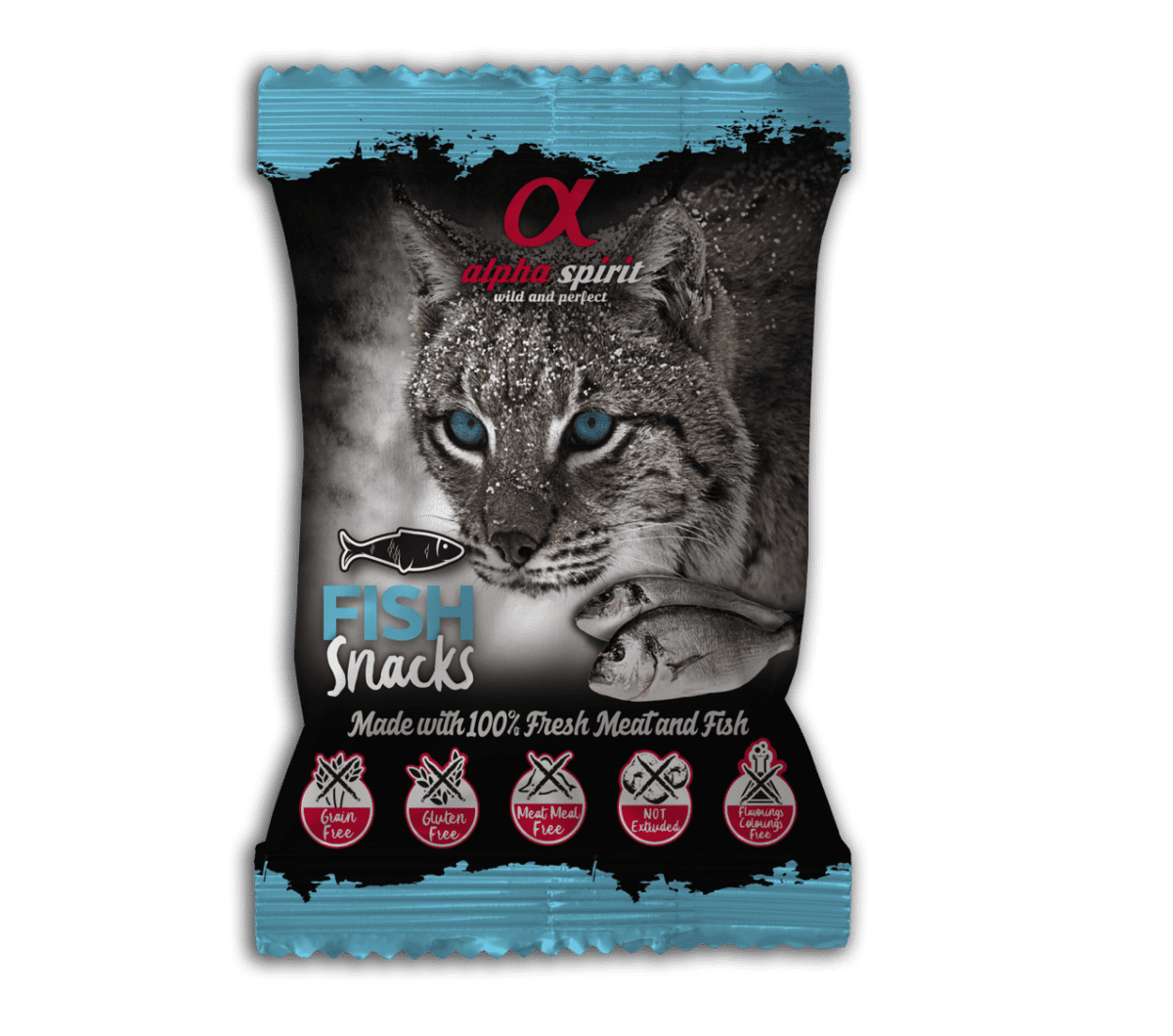 Alpha Spirit Fish Snacks for Cats – полувлажные лакомства из рыбы (кубики) для котов