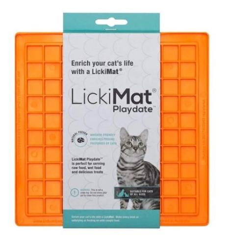 LickiMat Playdate - каучуковий килимок для повільного харчування котів
