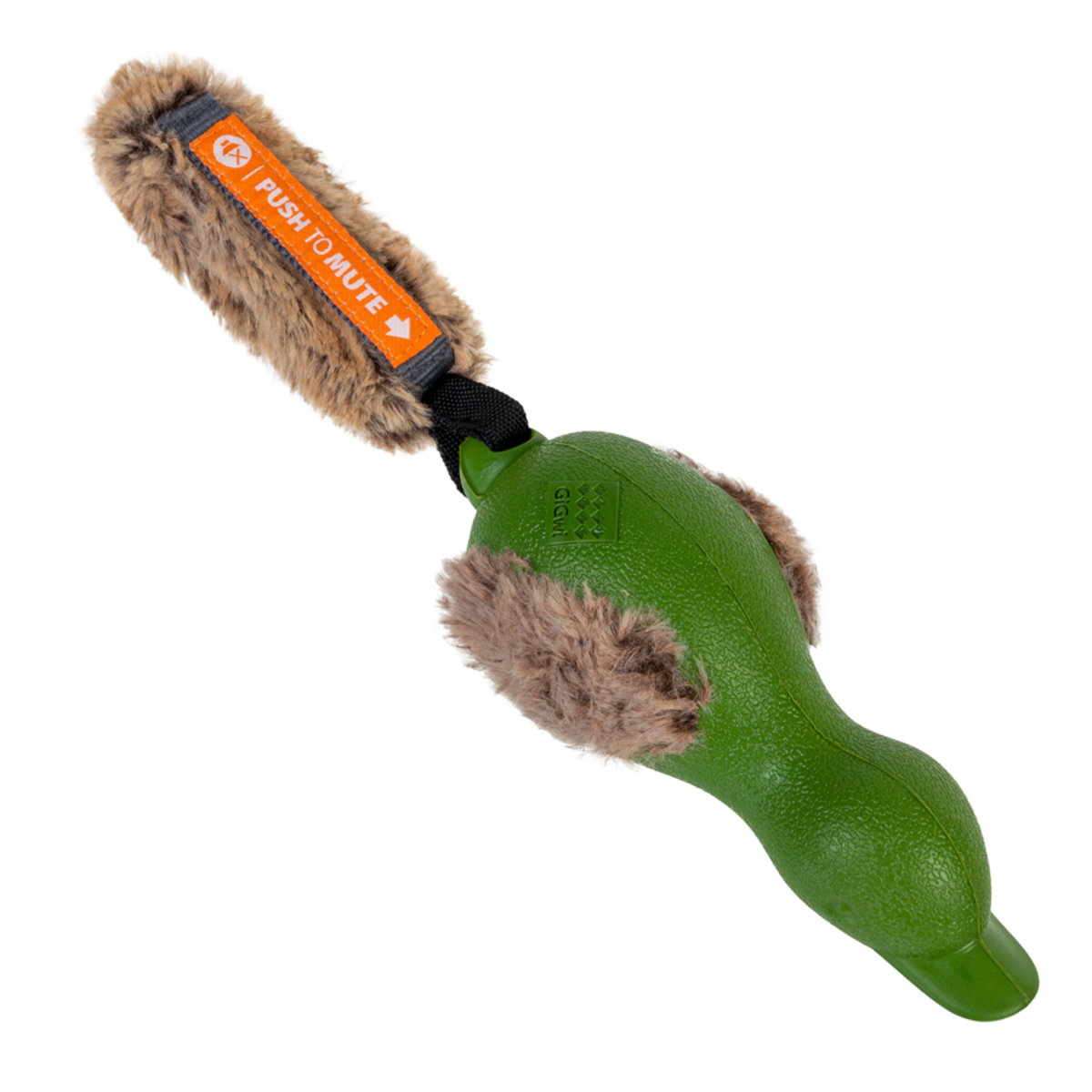 GIGWI PUSH TO MUTE іграшка для собак "Качка" з пищалкою
