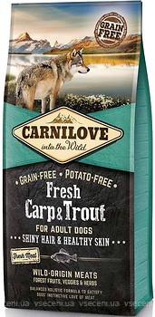 Carnilove Dog Adult Fresh Adult Carp & Trout – беззерновой сухий корм з коропом і фореллю для дорослих собак всіх порід