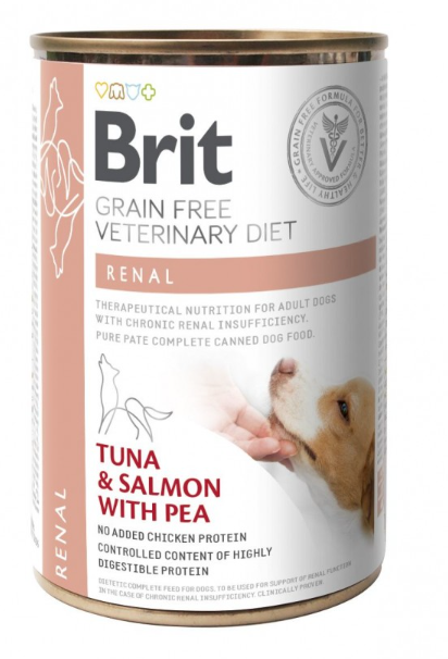 Brit VetDiets Renal – вологий корм з тунцем та лососем при хронічній нирковій недостатності у собак