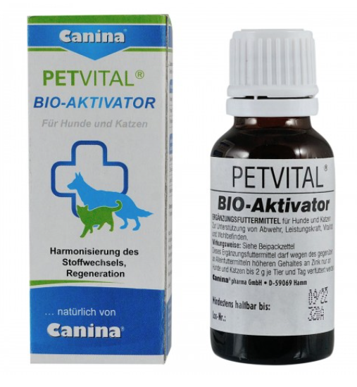 Canina PetVital Bio-Aktivator – комплекс с аминокислотами и железом для кошек и собак