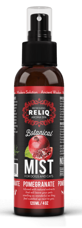 RELIQ Botanical Mist-Pomegranate - спрей-одеколон з екстрактом гранату для догляду та зволоження шерсті собак та котів