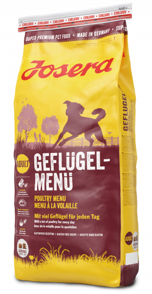 JOSERA GEFLUGEL-MENU  – сухой корм с высоким содержанием мяса домашней птицы для взрослых собак