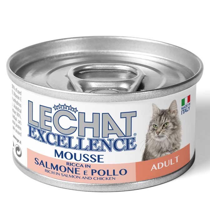 Monge Lechat Cat Mousse Adult Salmon and Chicken - мус з лососем та куркою для дорослих котів