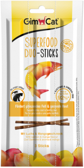 GimCat Superfood Duo-Sticks палочки с лососем и манго для котов
