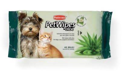 PADOVAN Pet Wipes Aloe – очищаючі серветки дляя котів і собак