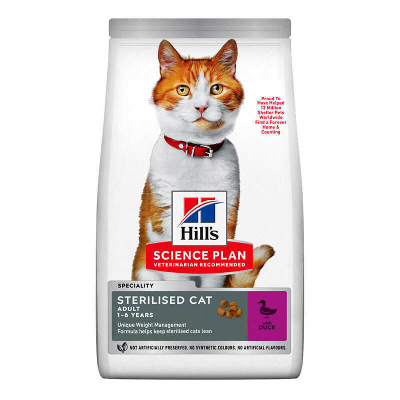 HILL'S SCIENCE PLAN YOUNG ADULT STERILISED CAT DUCK - сухой корм с уткой для стерилизованных кошек