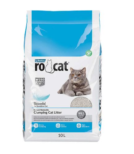 RoCat Cat Litter Unscented - Бентонитовый наполнитель для кошачьего туалета без аромата