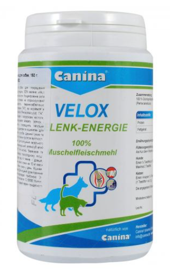 Canina Velox Gelenkenergie – порошок с высоким содержанием глюкозаминогликанов для собак
