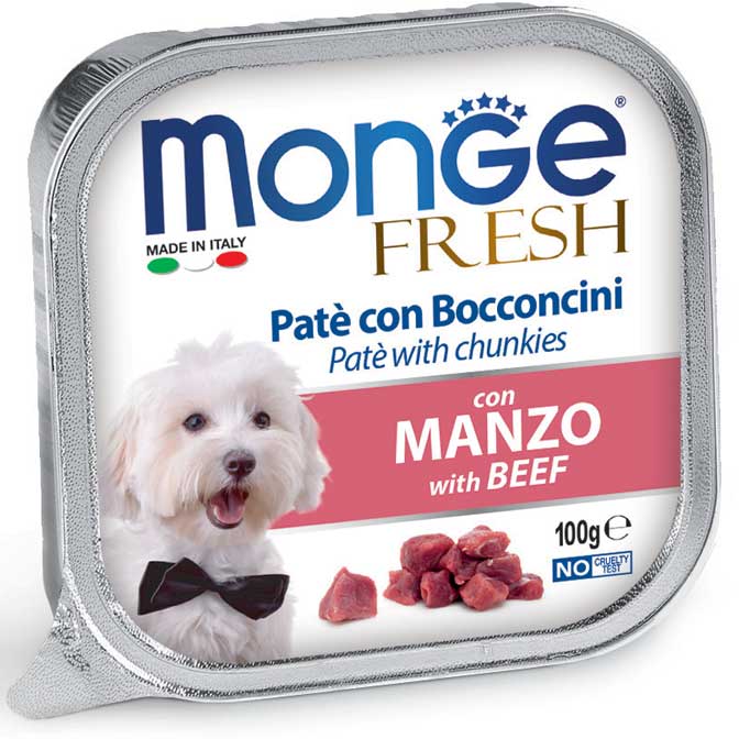 MONGE FRESH BEEF – паштет с говядиной для собак
