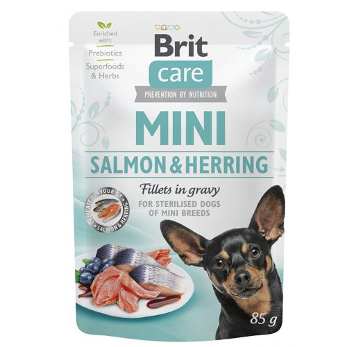 Brit care Mini Salmon and Herring филе в соусе с лососем и сельдью