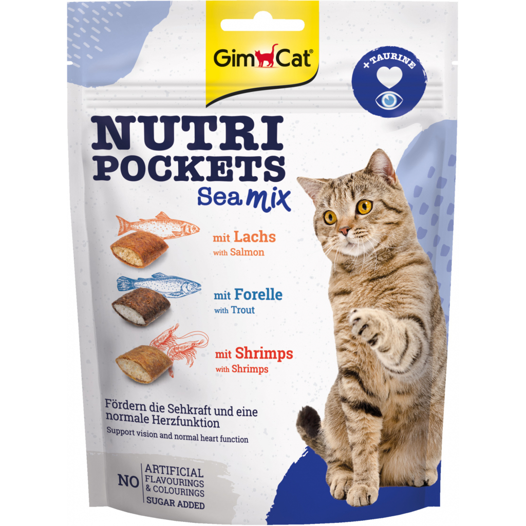 Gimcat Nutri Pockets Sea Mix – витаминизированные лакомства для котов 