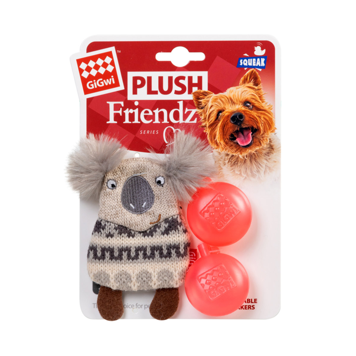 GIGWI PLUSH іграшка для собак "Коала" з пищалкою