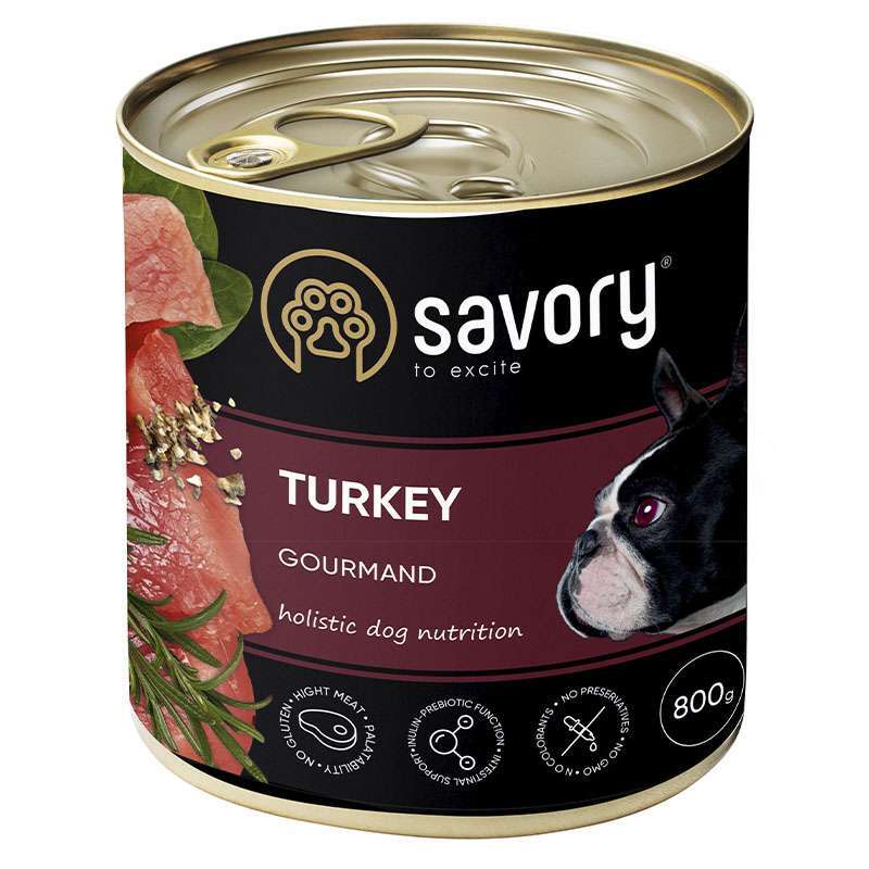 Savory Dog Gourmand Turkey – паштет с индюшкой для собак-гурманов