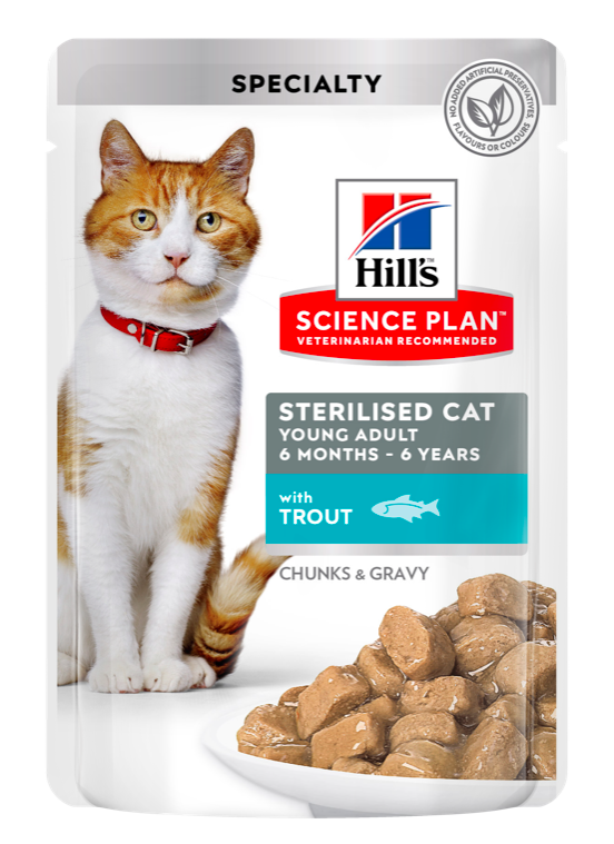 Hill's Science Plan Young Adult Sterilised Влажный корм для стерилизованных молодых взрослых кошек с треской