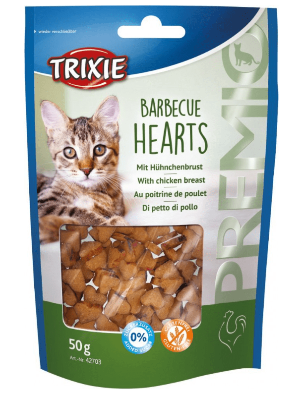 Trixie Premio Barbecue Hearts – ласощі серця з куркою для котів