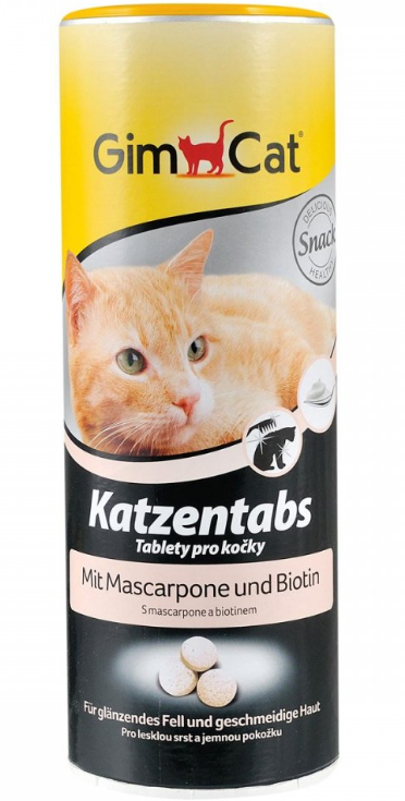 GimCat Katzentabs - таблетки с маскарпоне и биотином для кошек