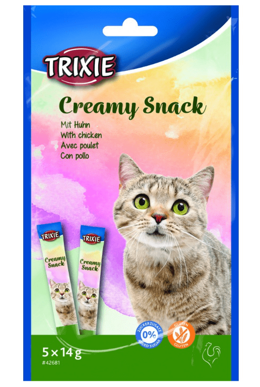 Trixie Creamy Snacks – кремовое лакомство с курицей для кошек