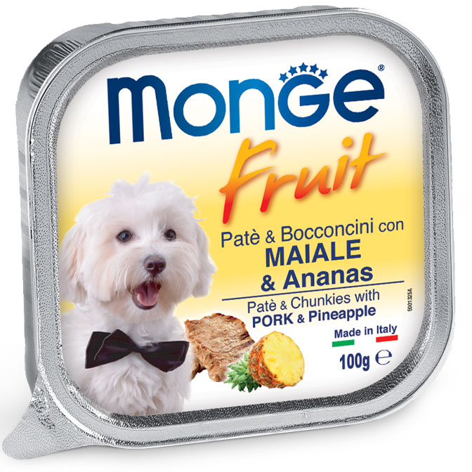 MONGE FRUIT WITH PORK AND PINEAPPLE – паштет со свининой и ананасом для собак