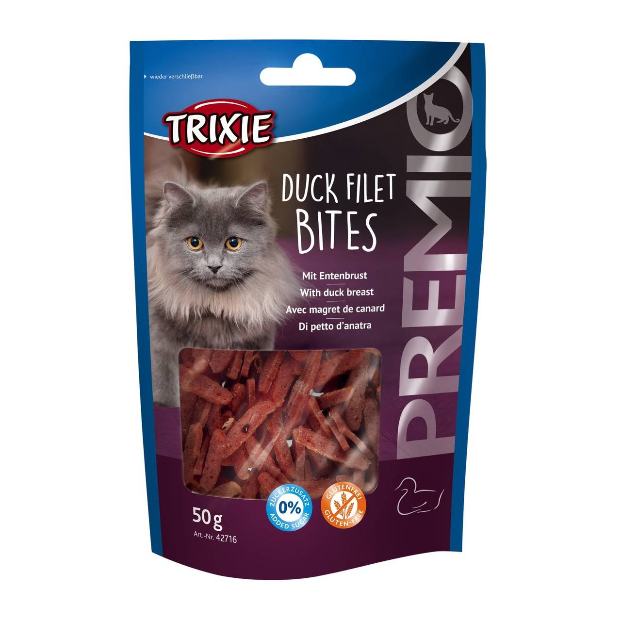 Trixie Premio Duck Filet Bites – лакомство с филе утки для котов