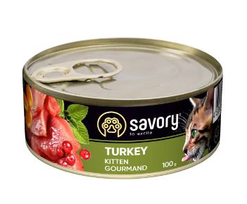 Savory Kitten Gourmand Turkey – паштет с индюшатиной для котят