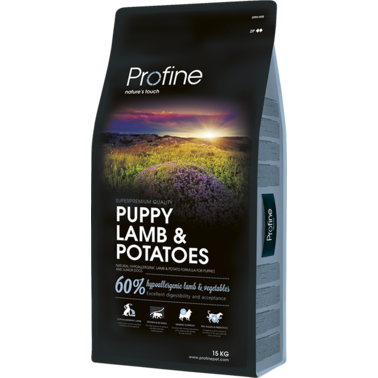 Profine Puppy Lamb – сухий гіпоалергенний корм для цуценят всіх порід з ягням і картоплею