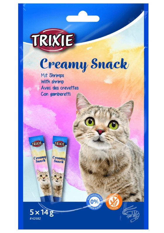 Trixie Creamy Snacks – кремовое лакомство с тунцем и креветками для кошек