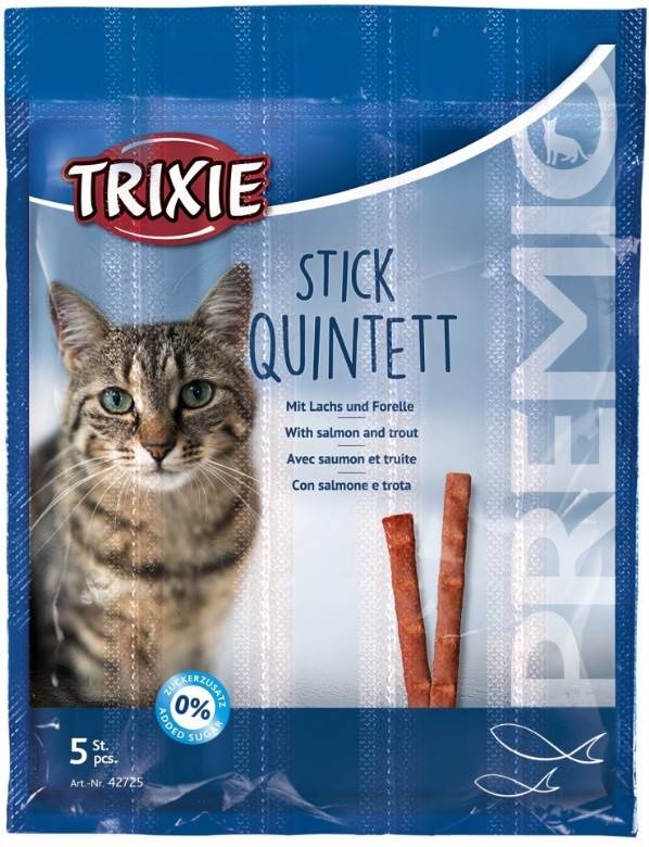 Trixie Premio Quadro-Sticks палочки с лососем и форелью для котов
