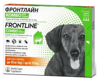 Фронтлайн Комбо Спот Он краплі для собак проти бліх та кліщів для собак вагою від 2 до 10 кг