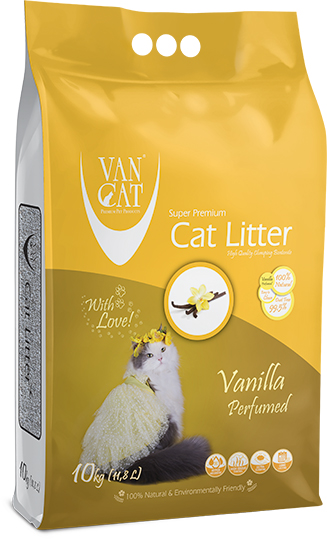 VANCAT VANILLA – бентонитовый наполнитель для кошачьего туалета с ароматом ванили