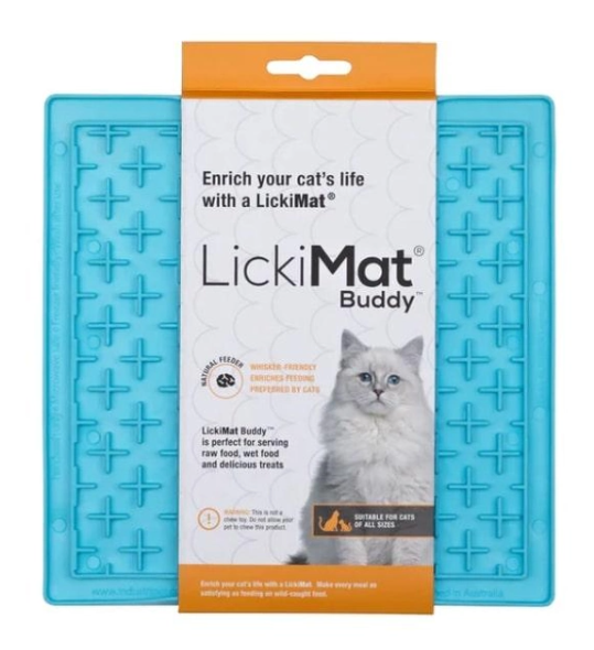 LickiMat Buddy - каучуковий килимок для повільного харчування котів