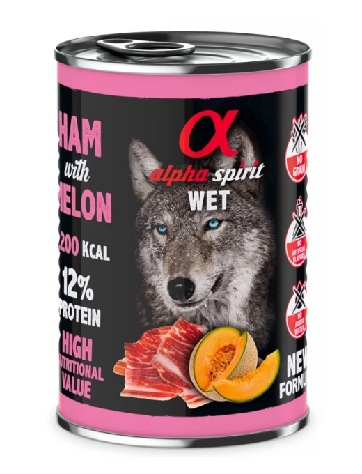 Alpha Spirit Ham With Melon - вологий корм зі свининою та динею для дорослих собак
