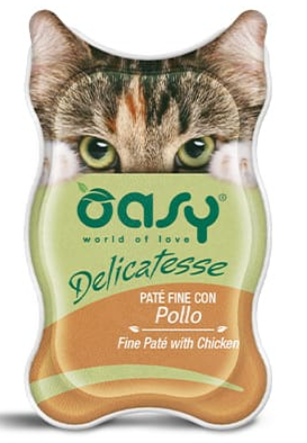 OASY Adult CAT Fine Paté с курицей - паштет деликатесный для кошек с курицей