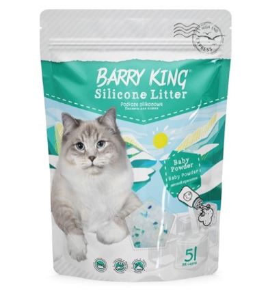  Barry King  силикагелевый наполнитель для кошачьего туалета з запахом пудри