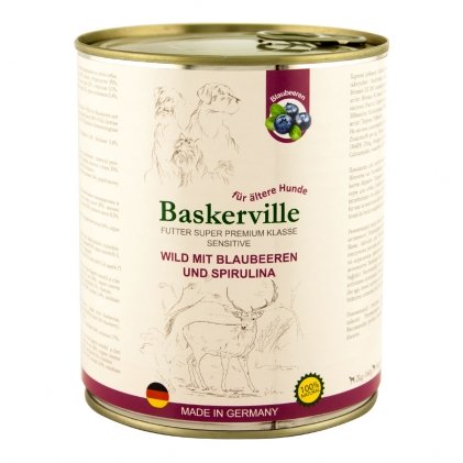 Baskerville Sensitive – влажный корм с олениной для собак с чувствительным пищеварением или пожилых собак