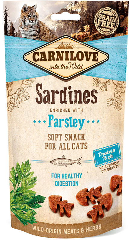 Carnilove Cat Soft Snack лакомства с сардиной и петрушкой для кошек